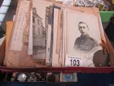 A collection of family history documents and pictures from the Locke family,