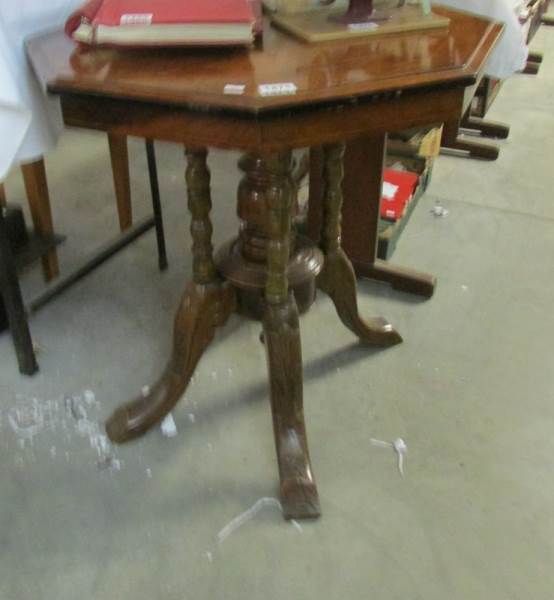 A 19th century mahogany octagonal occasional table