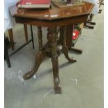 A 19th century mahogany octagonal occasional table