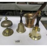 A brass shop bells,