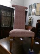 A Victorian prayer chair with new upholstery