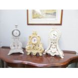 3 ornate mantel clocks