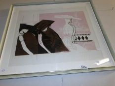 A signed and dated (1958) limited edition screen print entitled 'Dolls', No.
