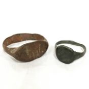 Medieval Interest - 2 Medieval rings found in the River Thames,