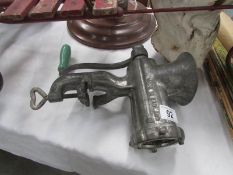 A vintage food mincer