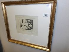 A Pablo Picasso print entitled 'Couple' (possibly proof for printers approval) signed in pencil,