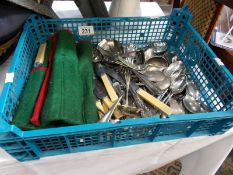 A mixed lot of silver plated cutlery including berry spoons etc