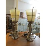 A good pair of antique brass table lamps (will need rewiring)