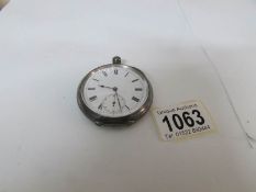 A HM silver pocket watch (main spring needs attention)