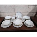 34 pieces of German porcelain table ware