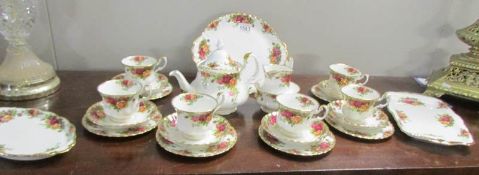 24 pieces of Royal Albert Old Country Roses tea ware