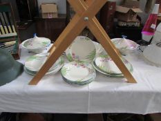 A Crown Devon art deco dinner set