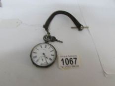 A French silver pocket watch