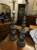 A pair of ornate table lamps (will need rewiring)