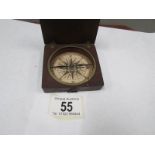 A Victorian mahogany cased compass,