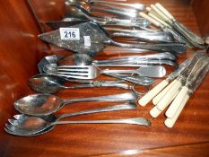 A mixed lot of silver plated cutlery