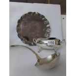 A silver plated tray,