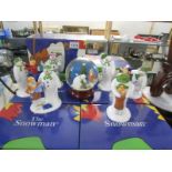 7 boxed Coalport snowman figures