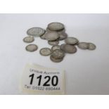 Approximately 68 grammes of pre 1920 silver coins