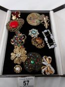 A box of costume jewellery