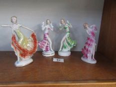 4 continental figurines