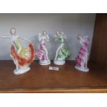 4 continental figurines