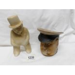 A Bovey pottery, Devon 'Our Gang' figure of Winston Churchill and an unmarked Winston Churchill