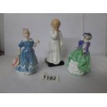 3 small Royal Doulton figurines