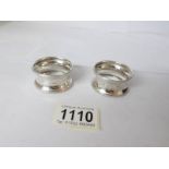 2 silver napkin rings