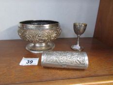 An eastern silver bowl,