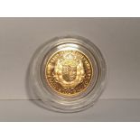 A 1989 Tudor Rose gold half sovereign