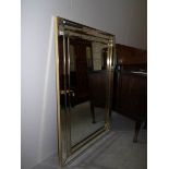 A large wall mirror