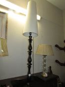 A tall table lamp