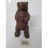 A 19th century heavy cast metal German standing bear
