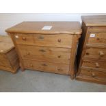 A pine 3 drawer chest