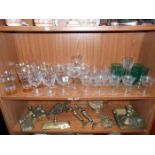 A mixed lot of drinking glasses