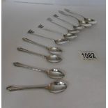 10 sterling silver teaspoons,