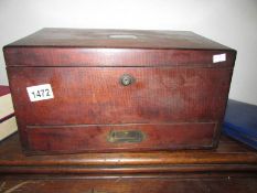 A Georgian mahogany stationary box