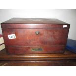 A Georgian mahogany stationary box