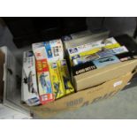 A box of model kits