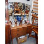 An oak dressing table