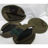 4 Scottish military caps