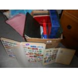 A box of stamp album,