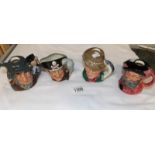 4 Royal Doulton character jugs
