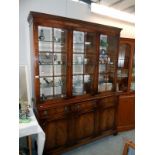 A mahogany effect wall unit