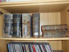 3 volumes of 'The Lancet' and 3 other old books