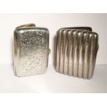 A silver cigarette case,