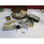 A mixed lot of silver and costume jewellery