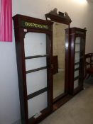 A mahogany chemist's cabinet