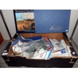 A box of WW2 and aircraft related ephemera including newspapers,